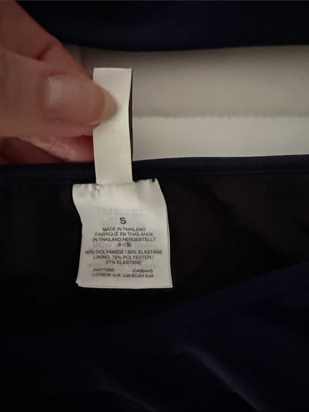 J. Crew Navy Ruffle Bikini Set - Picture 3 of 8
